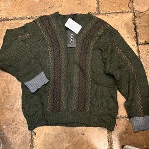 COPY - GiGIO Unisex Sweater muted colors… cable & detail design size S